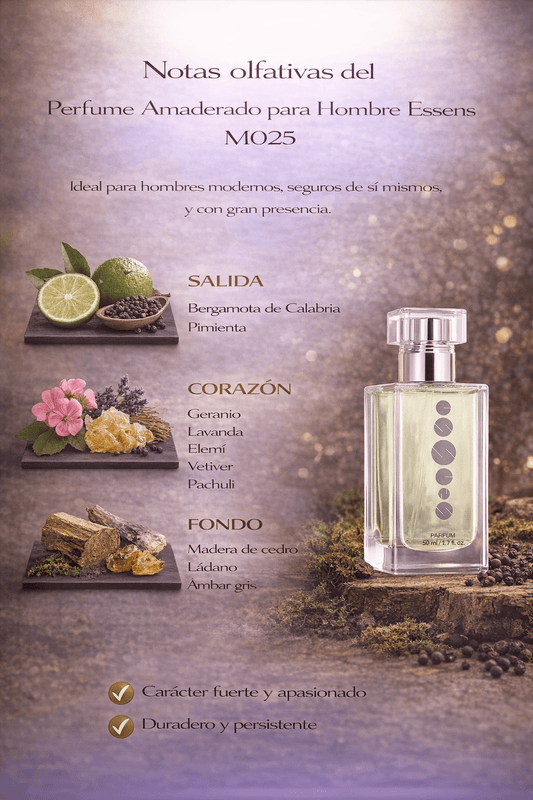 Perfume para Hombre Essens M025 | Elegante y Nocturno - VerliGlow