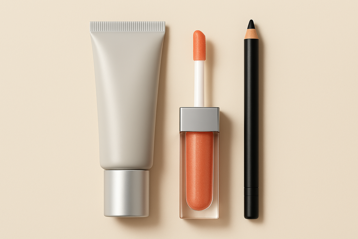 Maquillaje Essens con BB cream, brillo labial y lápiz de ojos