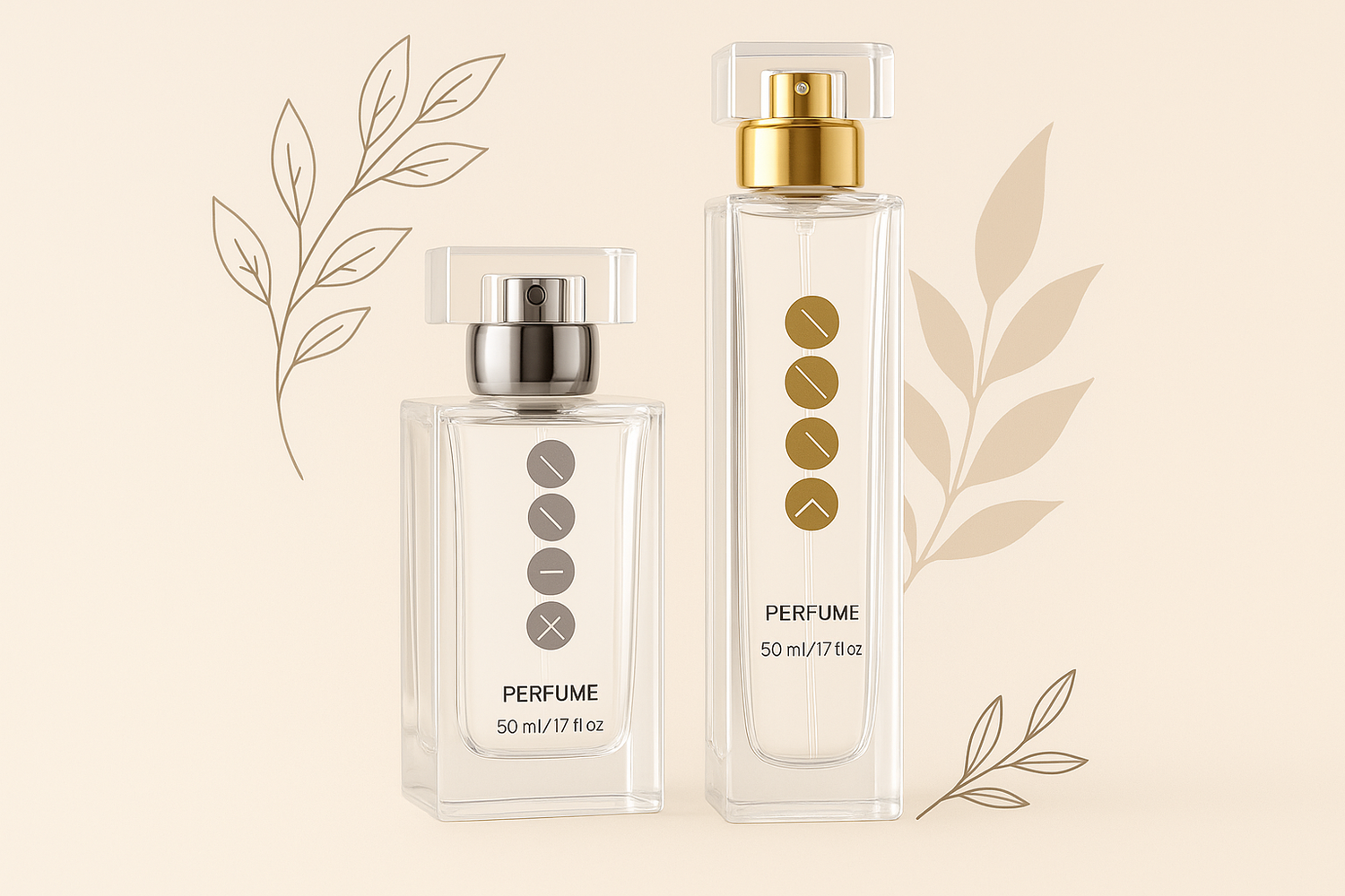 Perfumes Essens para hombre y mujer en frascos elegantes