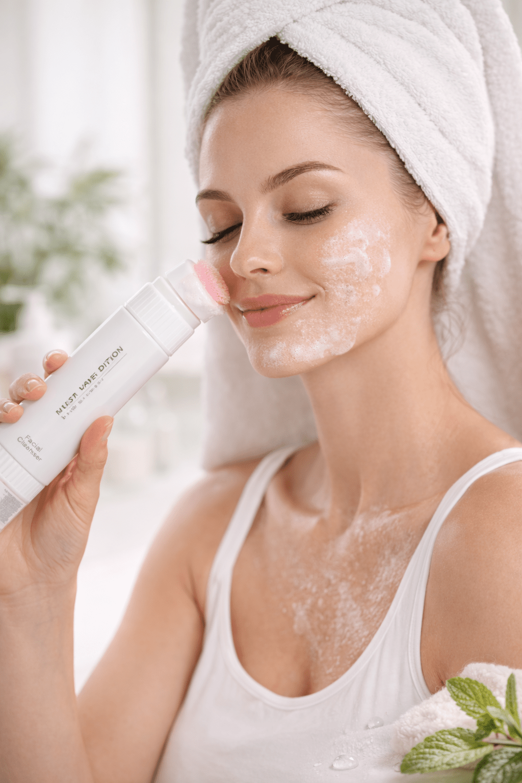 Gel limpiador con cepillo de silicona – Limpieza facial profunda 2 en 1 - VerliGlow