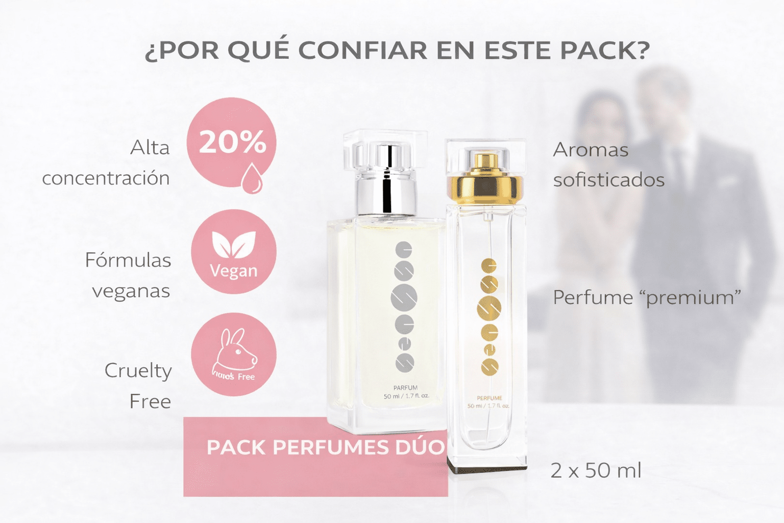 Pack Perfumes Dúo – 2 fragancias Essens de 50 ml - VerliGlow