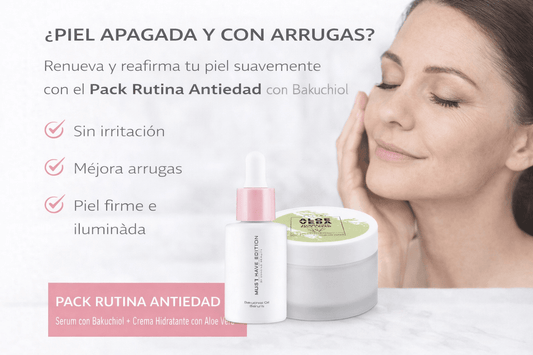 Pack Rutina Antiedad con Bakuchiol – Reafirmante, Iluminador y Hidratante - VerliGlow
