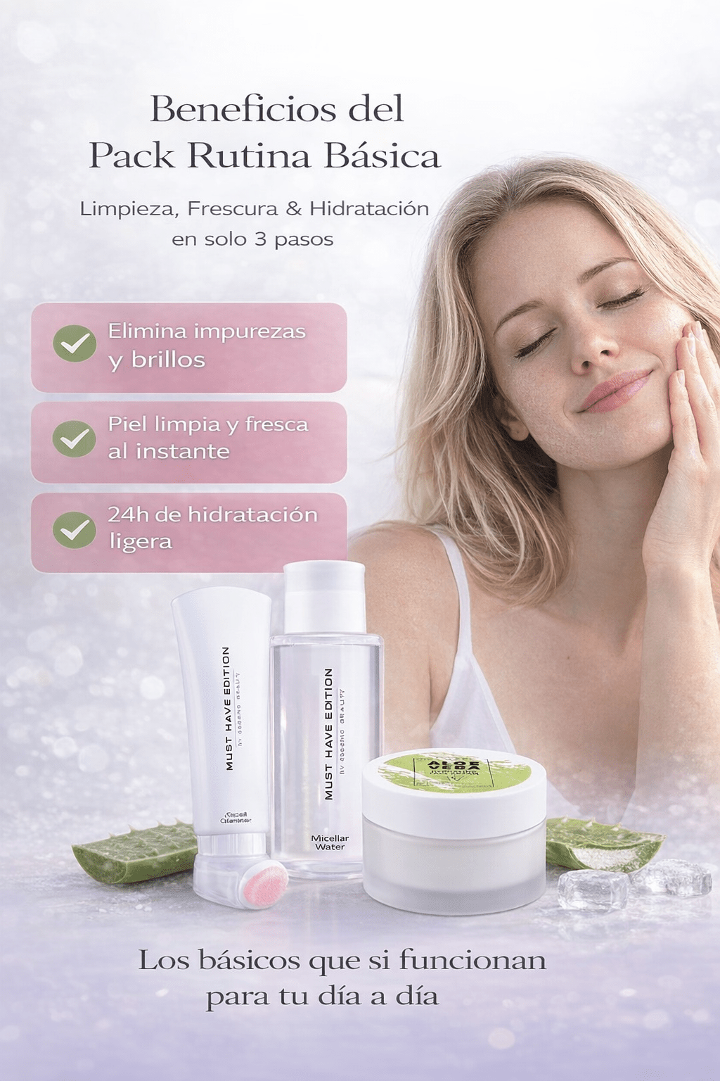 Pack Rutina Básica – Limpieza, Hidratación y Piel Sana en 3 Pasos - VerliGlow