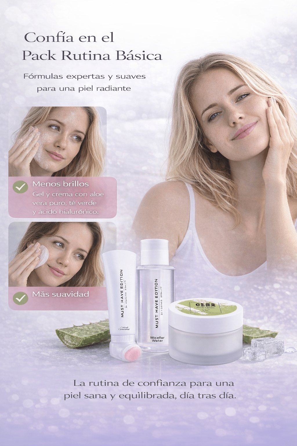 Pack Rutina Básica – Limpieza, Hidratación y Piel Sana en 3 Pasos - VerliGlow