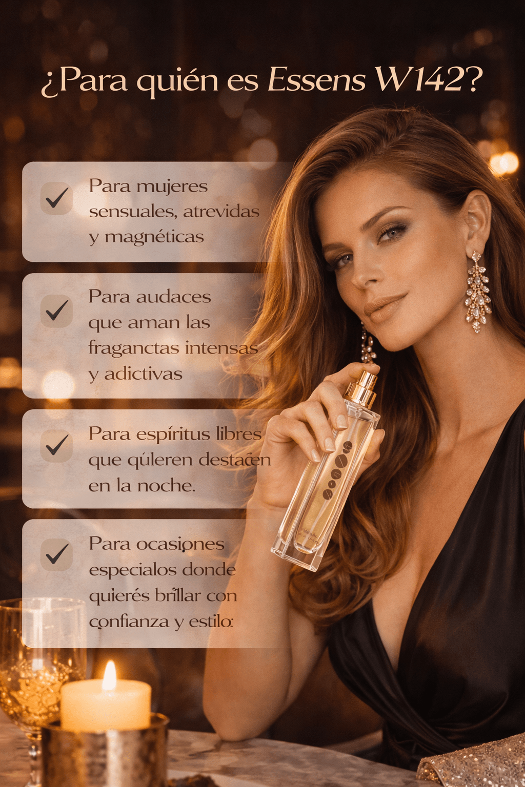 Perfume de mujer Essens W142 | Intenso y Elegante - VerliGlow