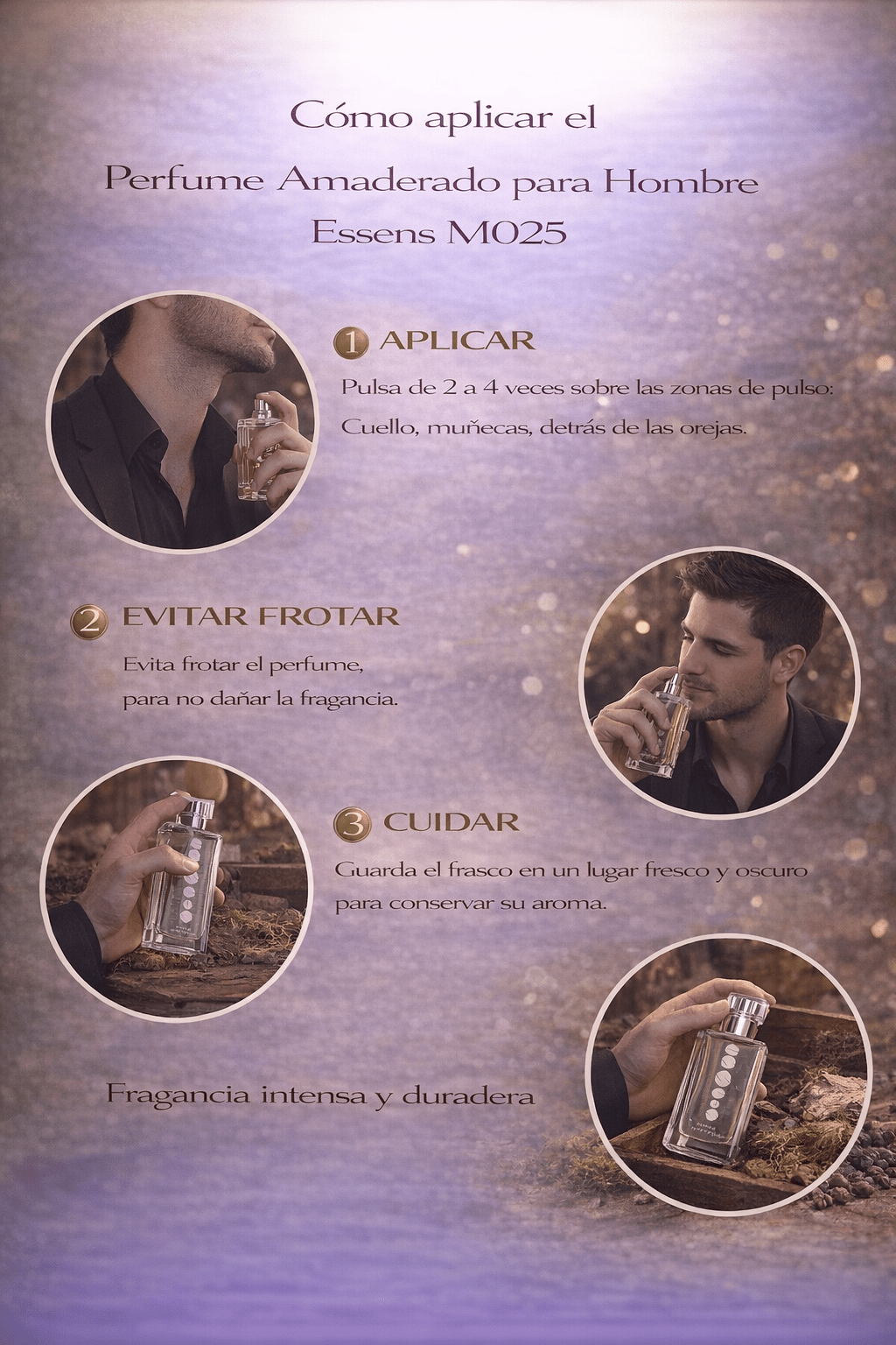 Perfume para Hombre Essens M025 | Elegante y Nocturno - VerliGlow